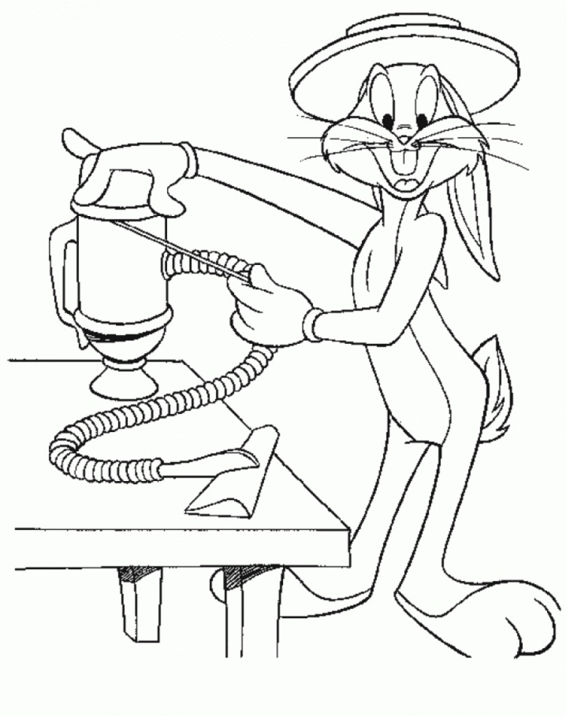 Plansa de colorat cu Bugs Bunny 4 34